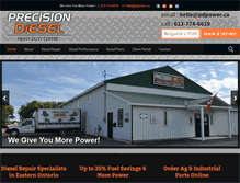 Tablet Screenshot of precisiondiesel.ca